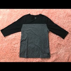 Ambig clothing- 3/4 sleeve mens quasi baseball tee